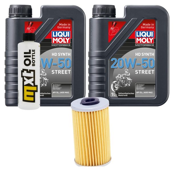 Inspektionspaket 2L 20W-50 + Ölfilter + 1x Zündkerze für Kymco Grand Dink 125 ccm