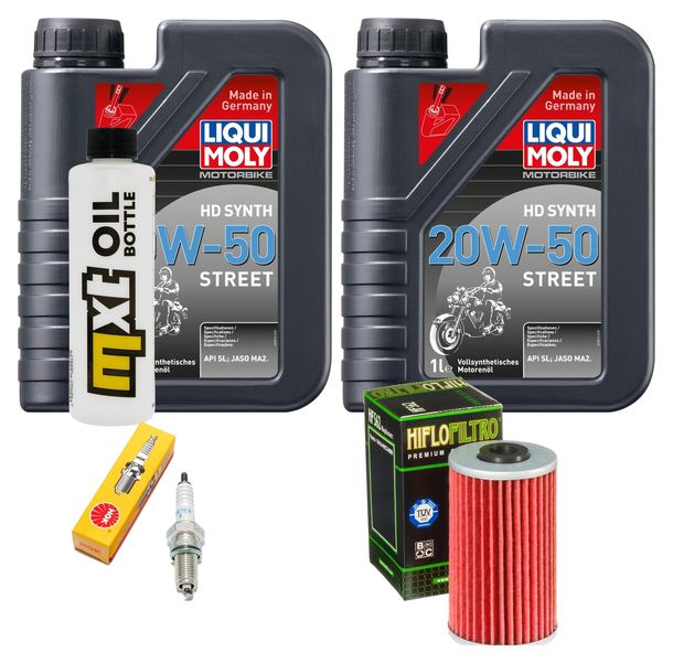 Inspektionspaket 2L 20W-50 + Ölfilter + 1x Zündkerze für Kymco Grand Dink 125 ccm