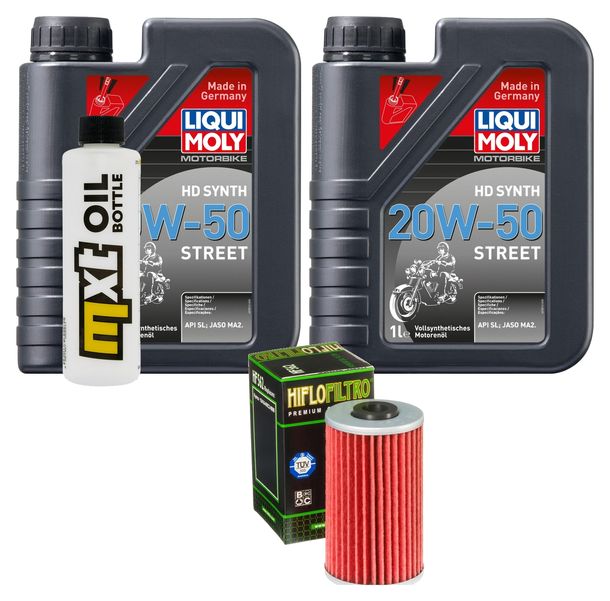 Inspektionspaket 2L 20W-50 + Ölfilter + 1x Zündkerze für Kymco Grand Dink 125 ccm