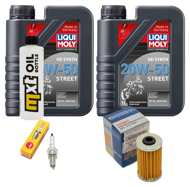 Inspektionspaket 2L 20W-50 + Ölfilter + 1x Zündkerze für Kymco Grand Dink 125 ccm