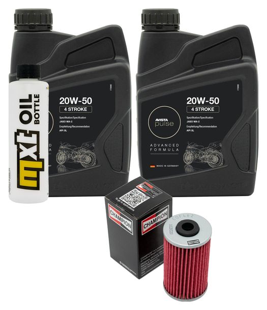 Inspektionspaket 2L 20W-50 + Ölfilter + 1x Zündkerze für Kymco Grand Dink 125 ccm
