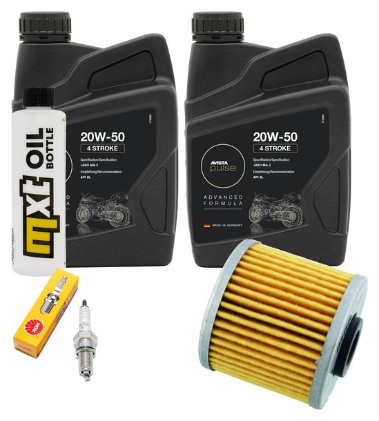 Inspektionspaket 2L 20W-50 + Ölfilter + 1x Zündkerze für Kymco Grand Dink 125 ccm