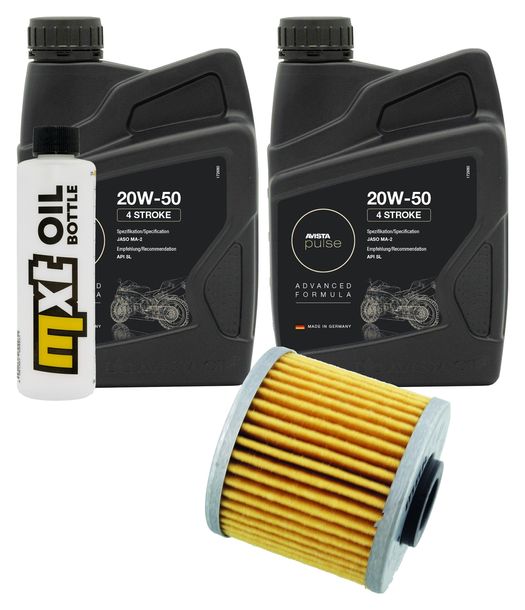 Inspektionspaket 2L 20W-50 + Ölfilter + 1x Zündkerze für Kymco Grand Dink 125 ccm