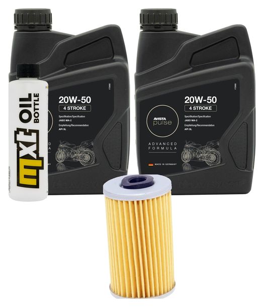 Inspektionspaket 2L 20W-50 + Ölfilter + 1x Zündkerze für Kymco Grand Dink 125 ccm