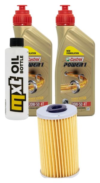 Inspektionspaket 2L 20W-50 + Ölfilter + 1x Zündkerze für Kymco Grand Dink 125 ccm