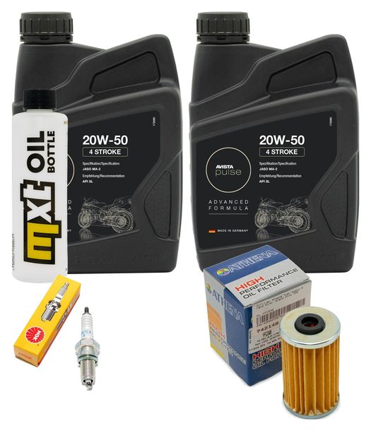 Inspektionspaket 2L 20W-50 + Ölfilter + 1x Zündkerze für Kymco Grand Dink 125 ccm