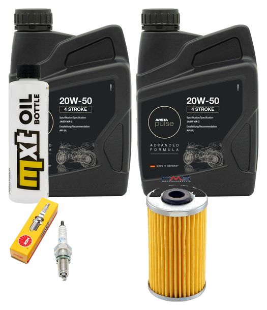 Inspektionspaket 2L 20W-50 + Ölfilter + 1x Zündkerze für Kymco Grand Dink 125 ccm