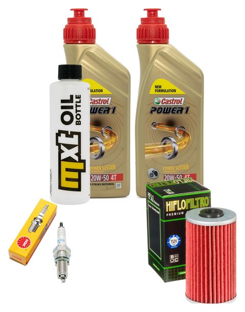 Inspektionspaket 2L 20W-50 + Ölfilter + 1x Zündkerze für Kymco Grand Dink 125 ccm