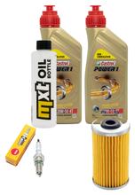 Pacote de Inspeção 2L 20W-50 + Filtro de Óleo + 1x Vela de Ignição para Kymco Grand Dink 125 ccm