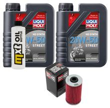 Pacote de Inspeção 2L 20W-50 + Filtro de Óleo + 1x Vela de Ignição para Kymco Grand Dink 125 ccm