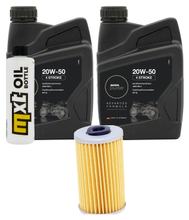 Pacote de Inspeção 2L 20W-50 + Filtro de Óleo + 1x Vela de Ignição para Kymco Grand Dink 125 ccm