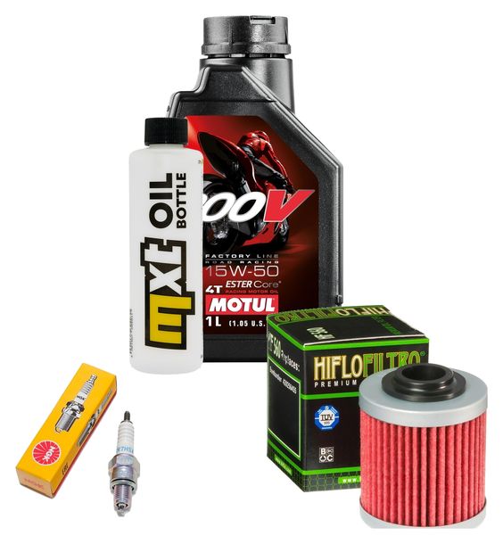 Inspektionspaket 1L 15W-50 + Ölfilter + 1x Zündkerze für Kymco Movie XL 125 ccm