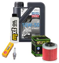 Kit d'inspection 1L 15W-50 + filtre à huile + 1x bougie pour Kymco Movie XL 125 ccm