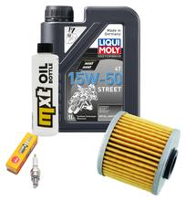Kit d'inspection 1L 15W-50 + filtre à huile + 1x bougie pour Kymco Movie S i 125 ccm