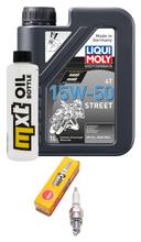 Kit d'inspection 1L 15W-50 + filtre à huile + 1x bougie pour Kymco Movie S i 125 ccm