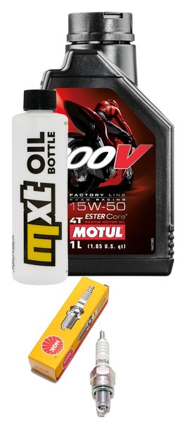Inspectiepakket 1L 15W-50 + Oliefilter + 1x Bougie voor Kymco People 125 ccm