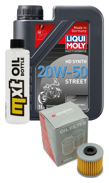 Pacchetto di ispezione 1L 20W-50 + filtro olio + 1x candela per Kymco People GTi 125 ccm