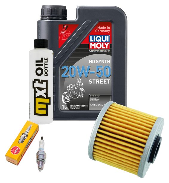 Inspektionspaket 1L 20W-50 + Ölfilter + 1x Zündkerze für Kymco People GTi 125 ccm