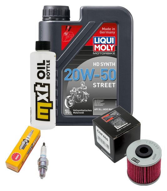 Inspektionspaket 1L 20W-50 + Ölfilter + 1x Zündkerze für Kymco People GTi 125 ccm