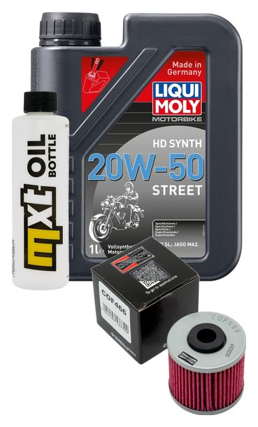 Inspektionspaket 1L 20W-50 + Ölfilter + 1x Zündkerze für Kymco People GTi 125 ccm