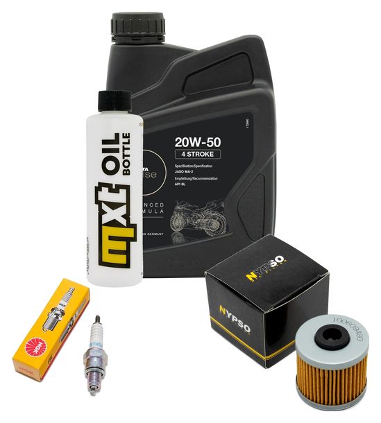 Inspektionspaket 1L 20W-50 + Ölfilter + 1x Zündkerze für Kymco People GTi 125 ccm