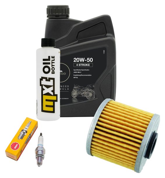 Inspektionspaket 1L 20W-50 + Ölfilter + 1x Zündkerze für Kymco People GTi 125 ccm