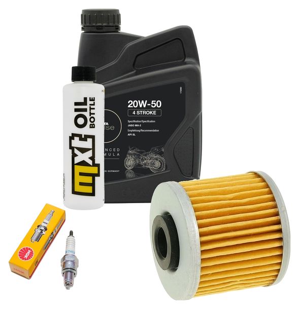 Inspektionspaket 1L 20W-50 + Ölfilter + 1x Zündkerze für Kymco People GTi 125 ccm