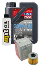 Pacote de Inspeção 1L 20W-50 + Filtro de Óleo + 1x Vela de Ignição para Kymco People GTi 125 ccm
