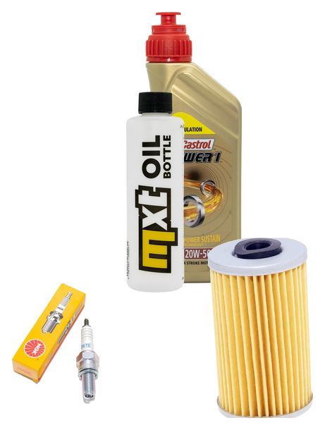 Inspection package 1L 20W-50 + oil filter + 1x spark plug for Kymco Yager GT i 200 ccm