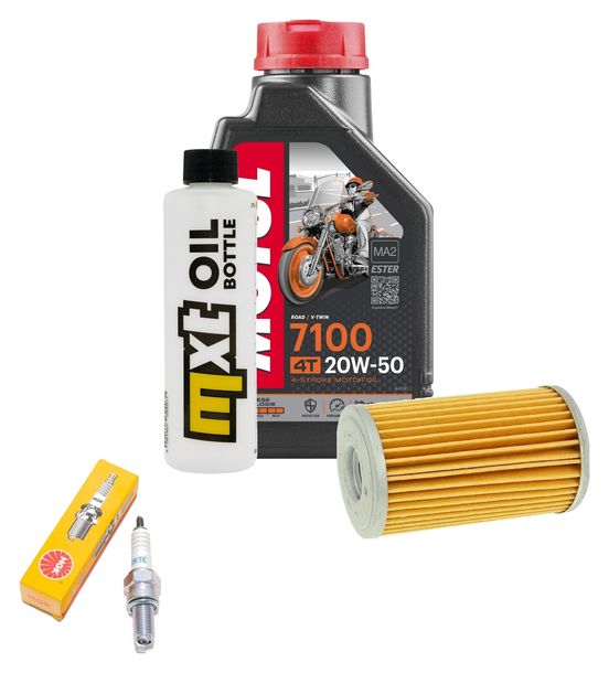 Inspektionspaket 1L 20W-50 + Ölfilter + 1x Zündkerze für Kymco Yager GT i 200 ccm