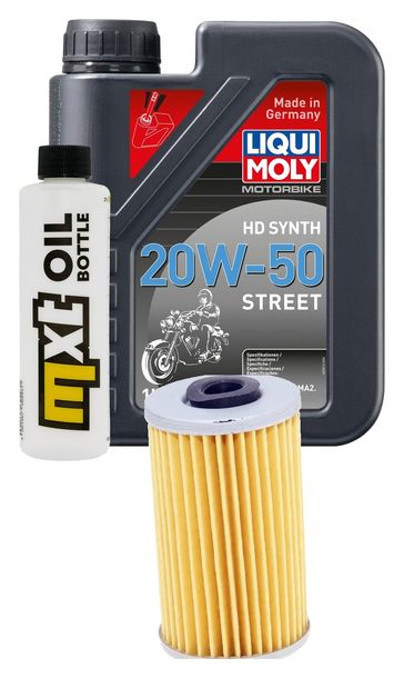 Inspektionspaket 1L 20W-50 + Ölfilter + 1x Zündkerze für Kymco Yager GT i 200 ccm