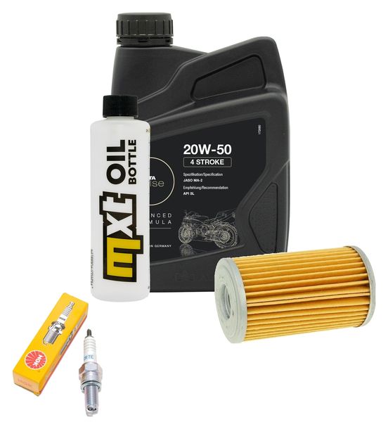 Inspektionspaket 1L 20W-50 + Ölfilter + 1x Zündkerze für Kymco Yager GT i 200 ccm