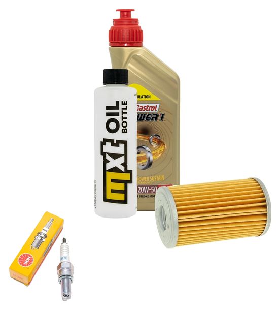 Inspektionspaket 1L 20W-50 + Ölfilter + 1x Zündkerze für Kymco Yager GT i 200 ccm