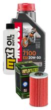 Pacote de Inspeção 1L 20W-50 + Filtro de Óleo + 1x Vela de Ignição para Kymco Yager GT i 200 ccm