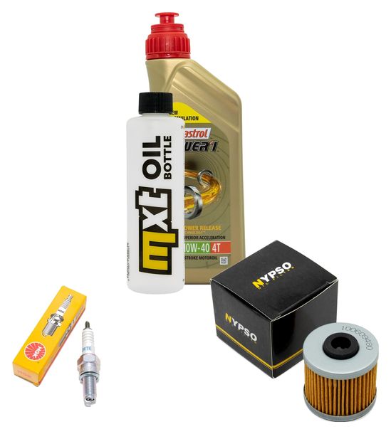 Inspektionspaket 1L 10W-40 + Ölfilter + 1x Zündkerze für Kymco K-XCT i 125 ccm