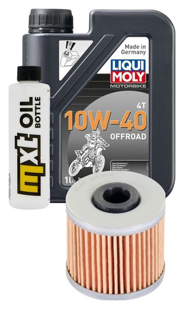 Inspektionspaket 1L 10W-40 + Ölfilter + 1x Zündkerze für Kymco K-XCT i 125 ccm