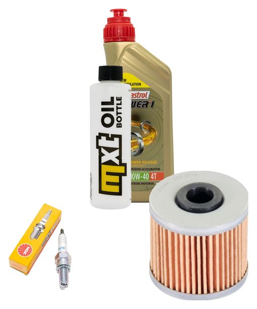 Inspection package 1L 10W-40 + oil filter + 1x spark plug for Kymco K-XCT i 125 ccm