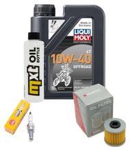 Inspection package 1L 10W-40 + oil filter + 1x spark plug for Kymco K-XCT i 125 ccm