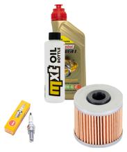 Paquete de inspección 1L 10W-40 + filtro de aceite + 1x bujía para Kymco K-XCT i 125 ccm