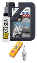 Pacchetto di ispezione 1L 15W-50 + filtro olio + 1x candela per Kymco People S i Xciting R 300 ccm