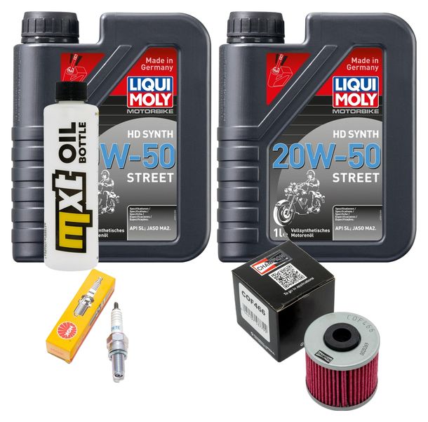 Inspektionspaket 2L 20W-50 + Ölfilter + 1x Zündkerze für Kymco People GTi 300 ccm