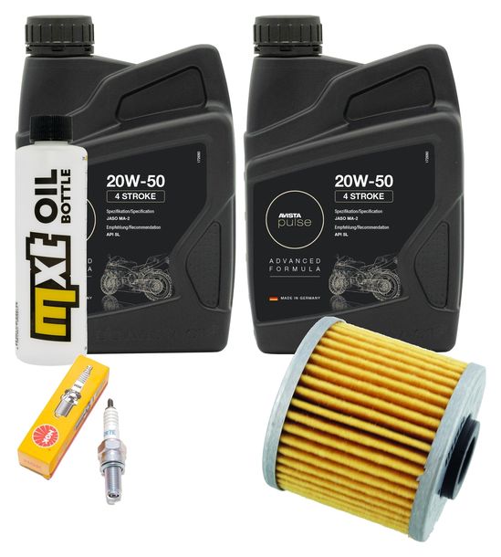 Inspektionspaket 2L 20W-50 + Ölfilter + 1x Zündkerze für Kymco People GTi 300 ccm