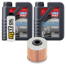 Pacote de Inspeção 2L 20W-50 + Filtro de Óleo + 1x Vela de Ignição para Kymco People GTi 300 ccm