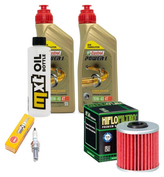 Inspektionspaket 2L 10W-40 + Ölfilter + 1x Zündkerze für Kymco Xciting i 400 ccm