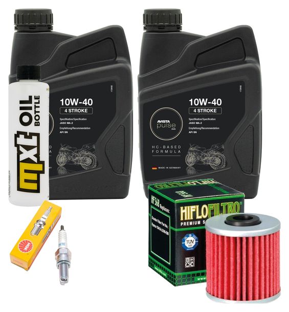 Inspektionspaket 2L 10W-40 + Ölfilter + 1x Zündkerze für Kymco Xciting i 400 ccm