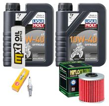 Kit d'inspection 2L 10W-40 + filtre à huile + 1x bougie pour Kymco Xciting i 400 ccm