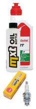 Paquete de inspección de aceite de 2 tiempos de 1 litro y 1 bujía para Yamaha BWS, Malaguti F12 Phantom 100 ccm