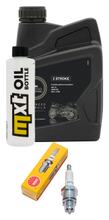 Paquete de inspección de aceite de 2 tiempos de 1 litro y 1 bujía para Yamaha BWS, Malaguti F12 Phantom 100 ccm