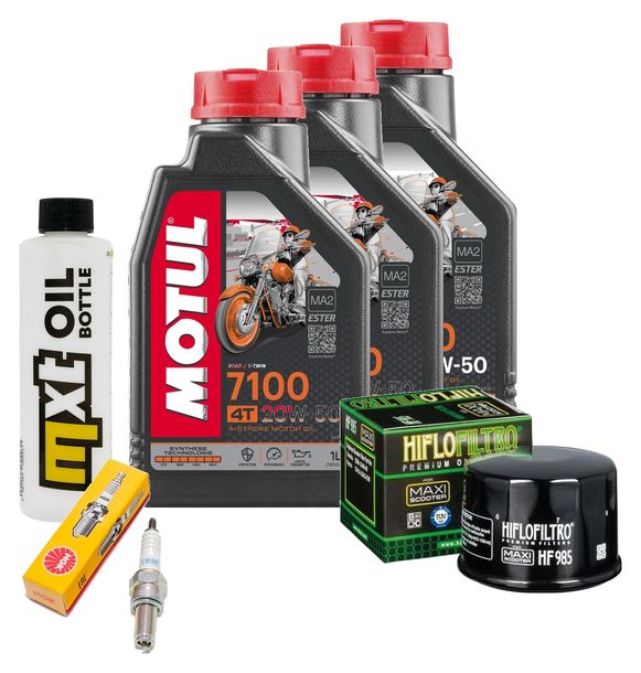 Inspektionspaket 3L 20W-50 + Ölfilter + 1x Zündkerze für Kymco MyRoad i 700 ccm
