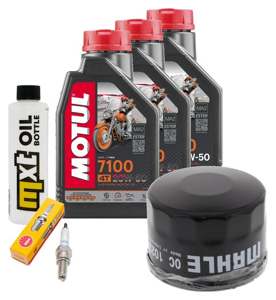 Inspektionspaket 3L 20W-50 + Ölfilter + 1x Zündkerze für Kymco MyRoad i 700 ccm